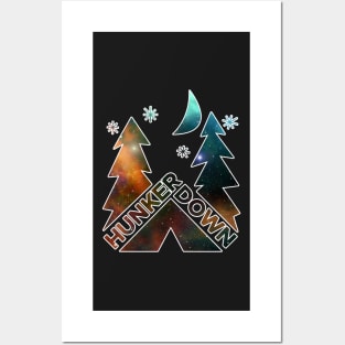 Hunker Down Camping Space & Stars Posters and Art